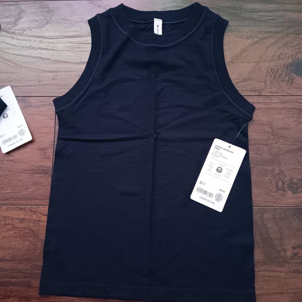 NWT NAVY BLUE ATHLETA ASCENT SEAMLESS TANK, SIZE XXS